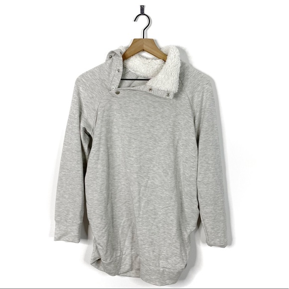 maternity sherpa pullover
